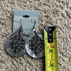 Silver dangle earrings